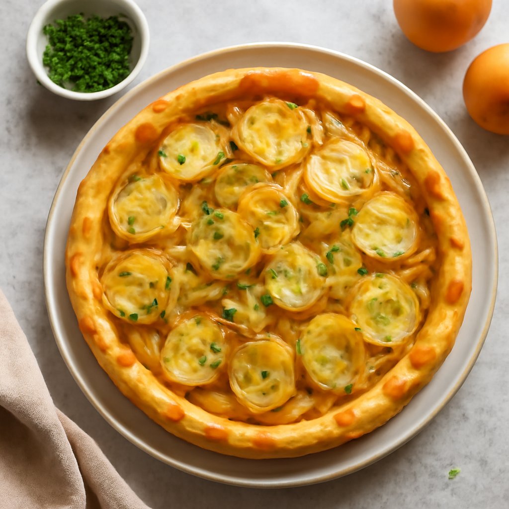 Torta salata patate e cipolle