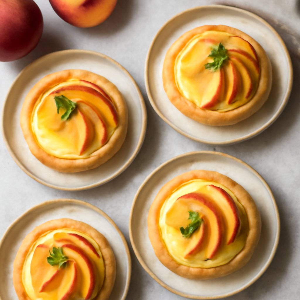 Tortine di pesche nettarine e mascarpone al lemon curd