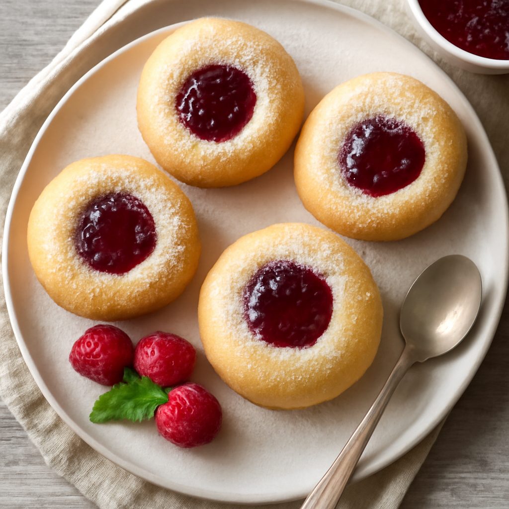 Tortini alla vaniglia e confettura di lamponi