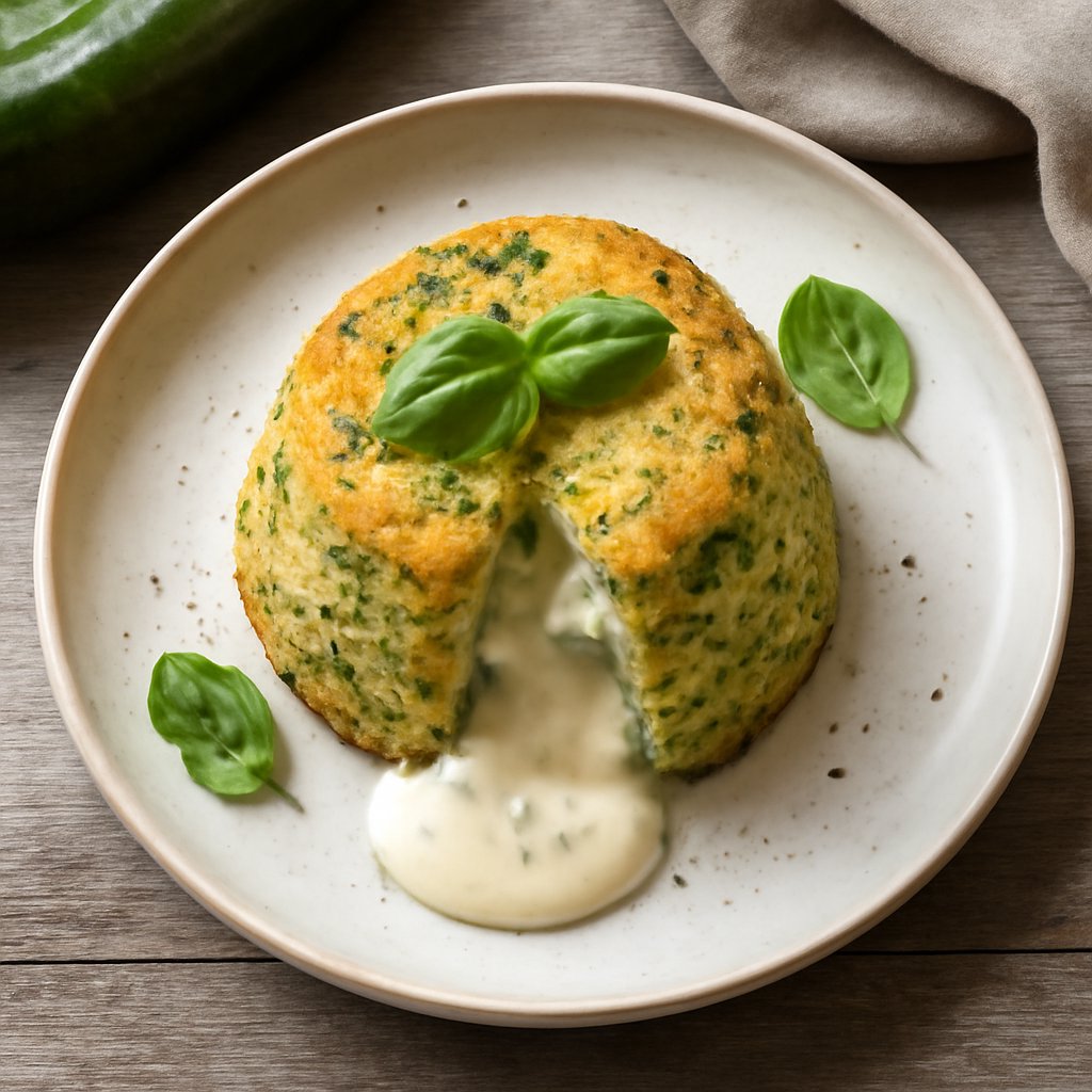 Tortino di zucchine con cuore filante di Gorgonzola