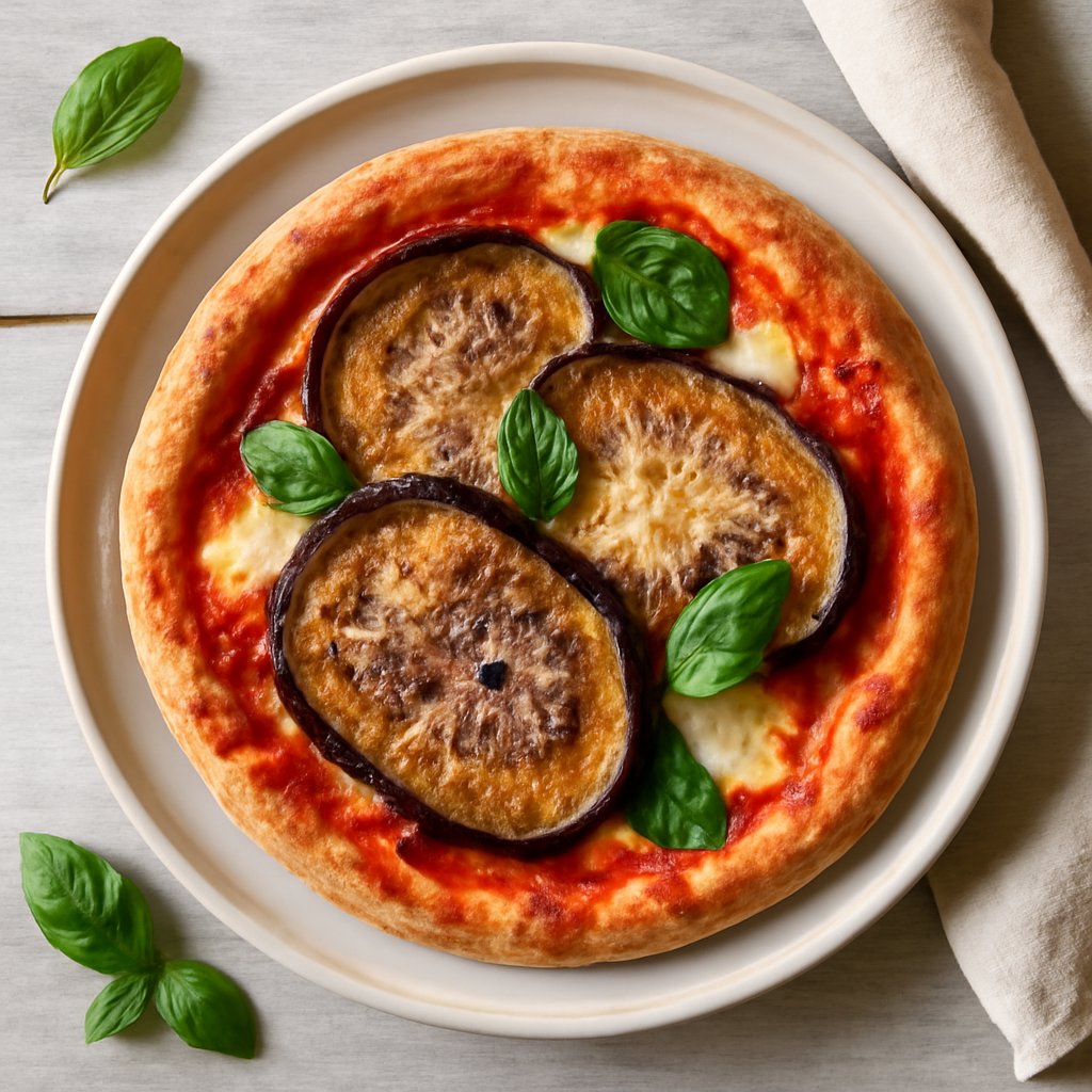 Tra-pizza alla parmigiana di melanzane