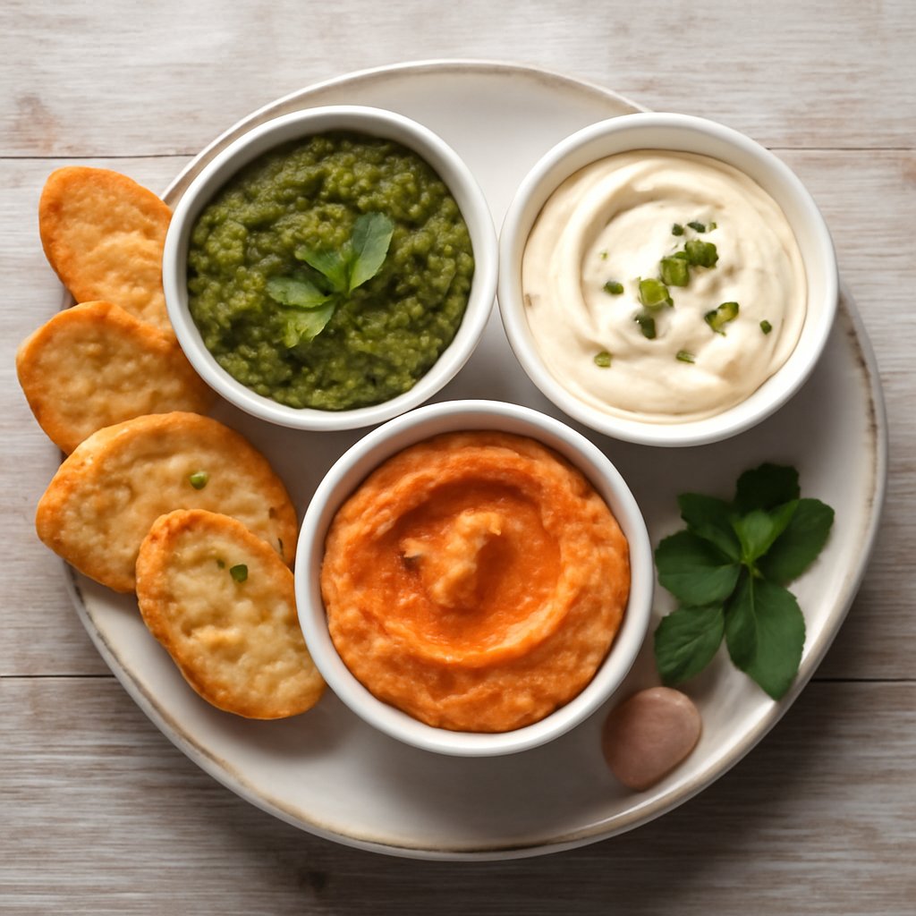 Tris di salse per aperitivo