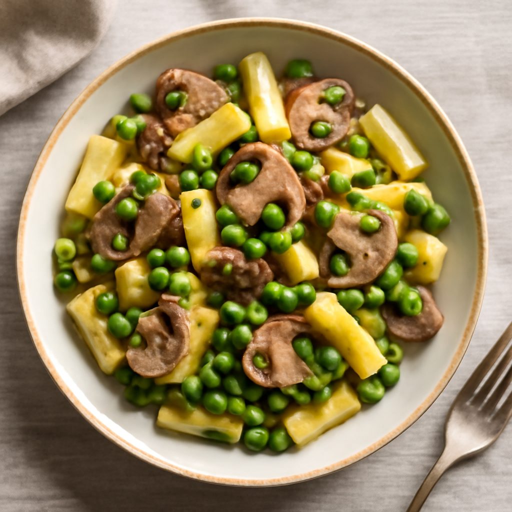 Tubettoni piselli e funghi
