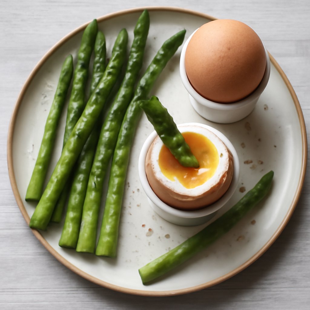Uova alla coque con asparagi