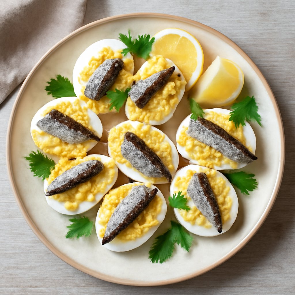 Uova mimosa con sardine
