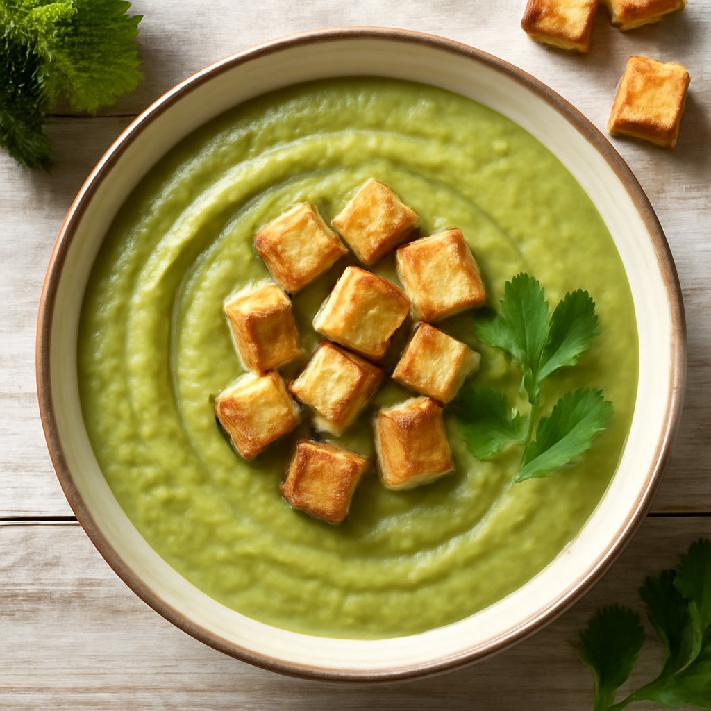 Vellutata di broccoli con crostini