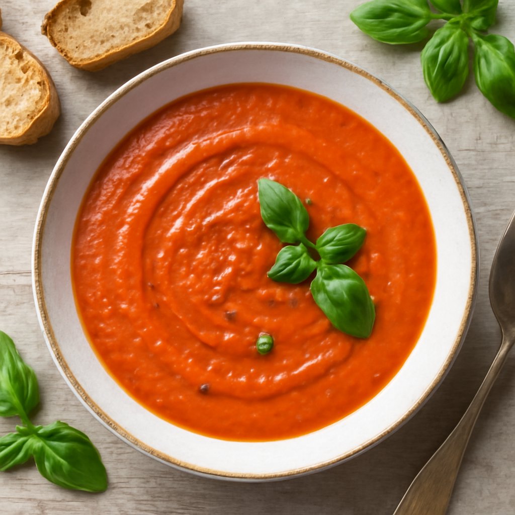 Vellutata di pomodoro e basilico