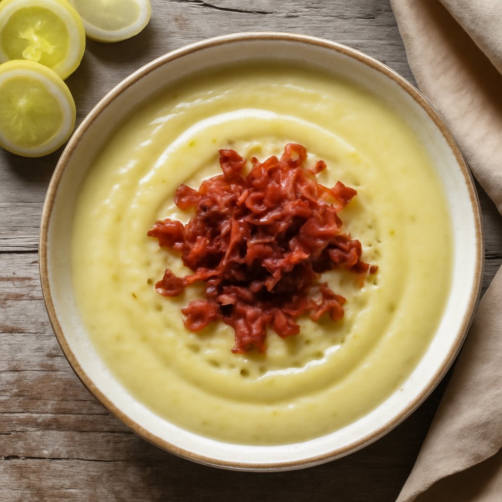 Vellutata di porri e patate con speck croccante (TM6)
