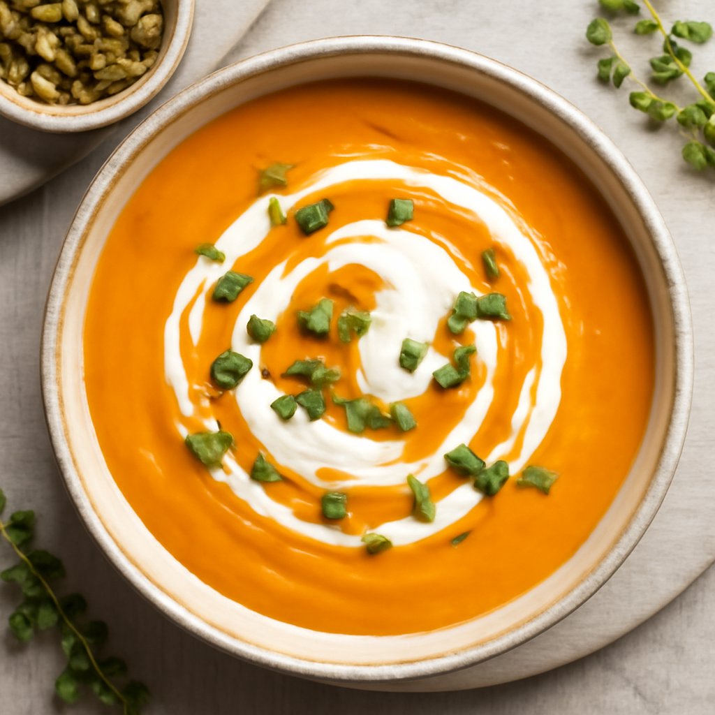 Vellutata di zucca allo yogurt greco