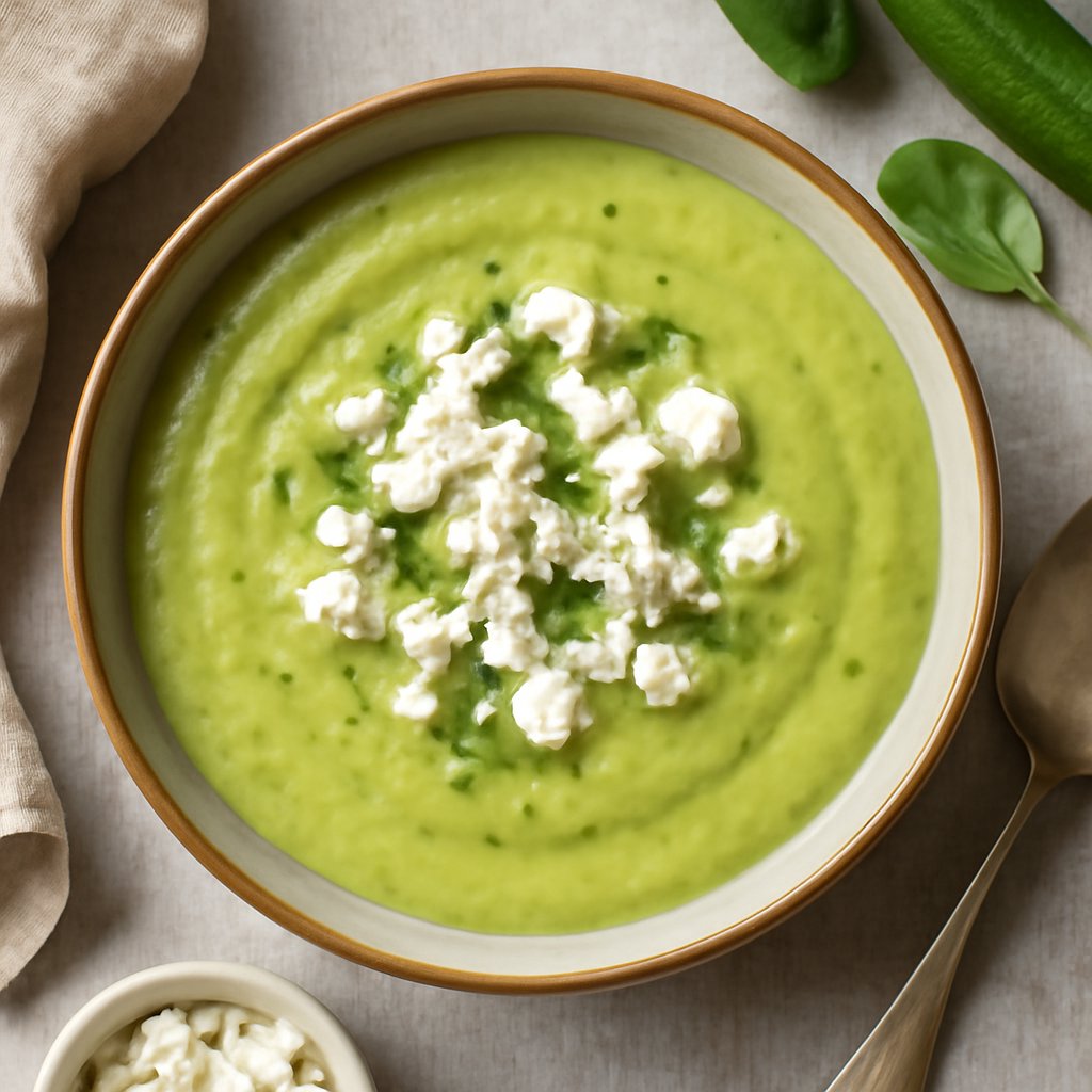 Vellutata di zucchine con feta