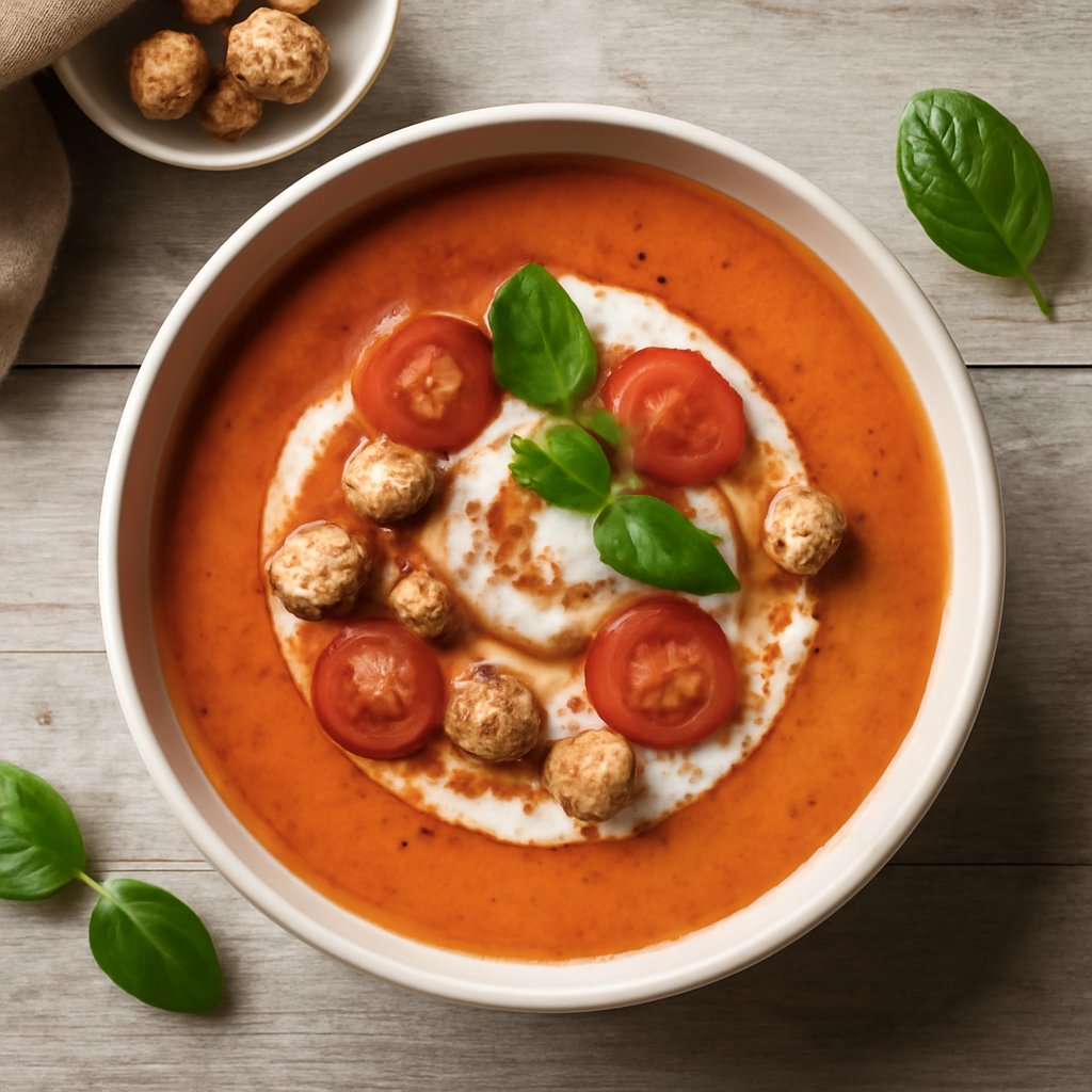 Vellutata fredda di pomodoro e yogurt greco