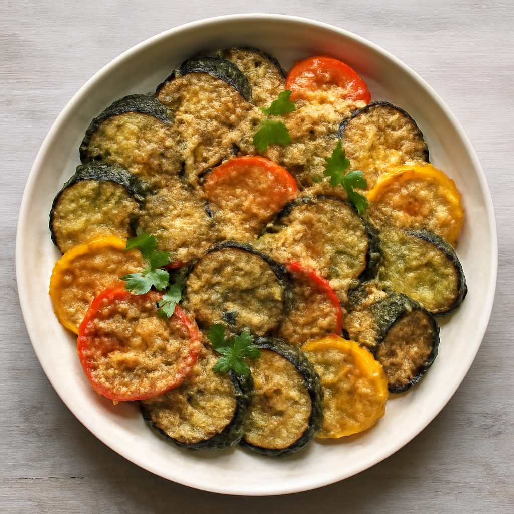 Verdure gratinate con panure di anacardi (vegan)