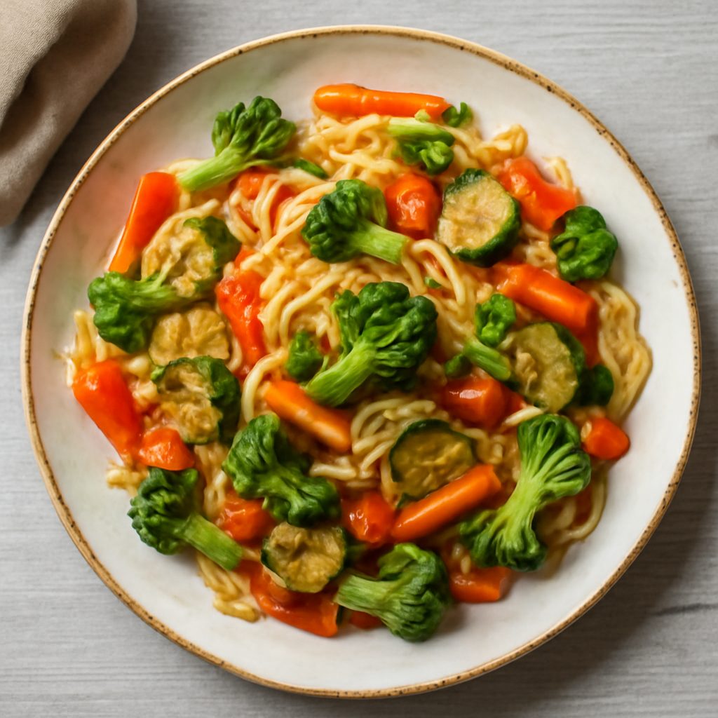 Vermicelli saltati con verdure miste