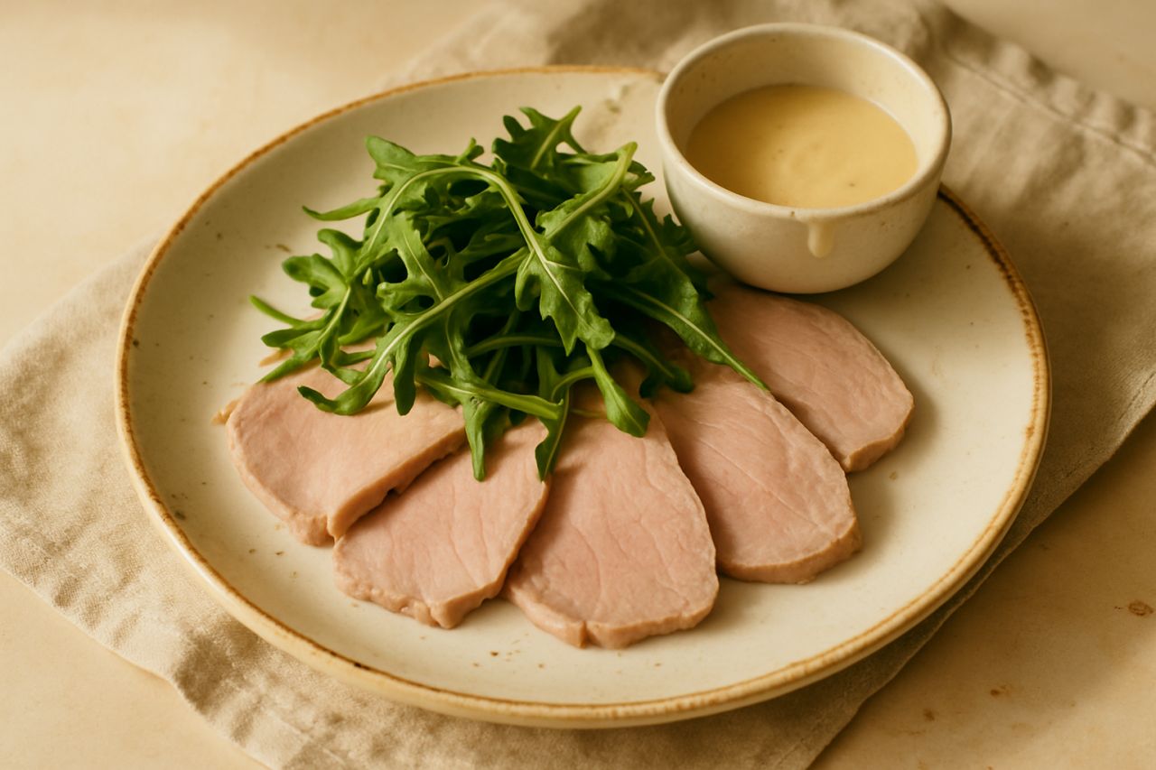 Vitello al Vapore con Rucola
