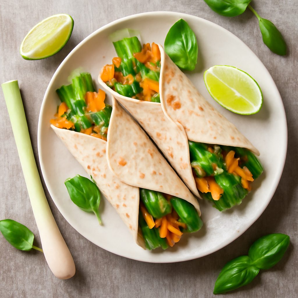 Wraps di verdure lemongrass e lime