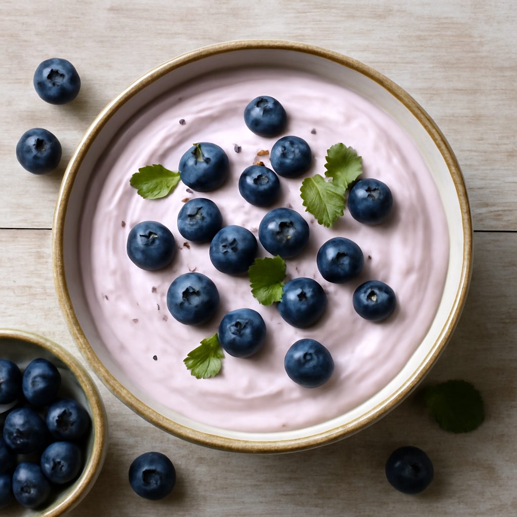 Yogurt fresco ai mirtilli
