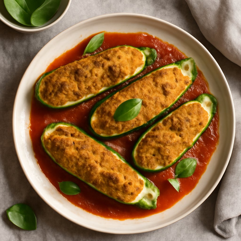 Zucchine ripiene alla marinara