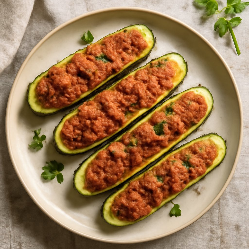Zucchine ripiene di cotechino