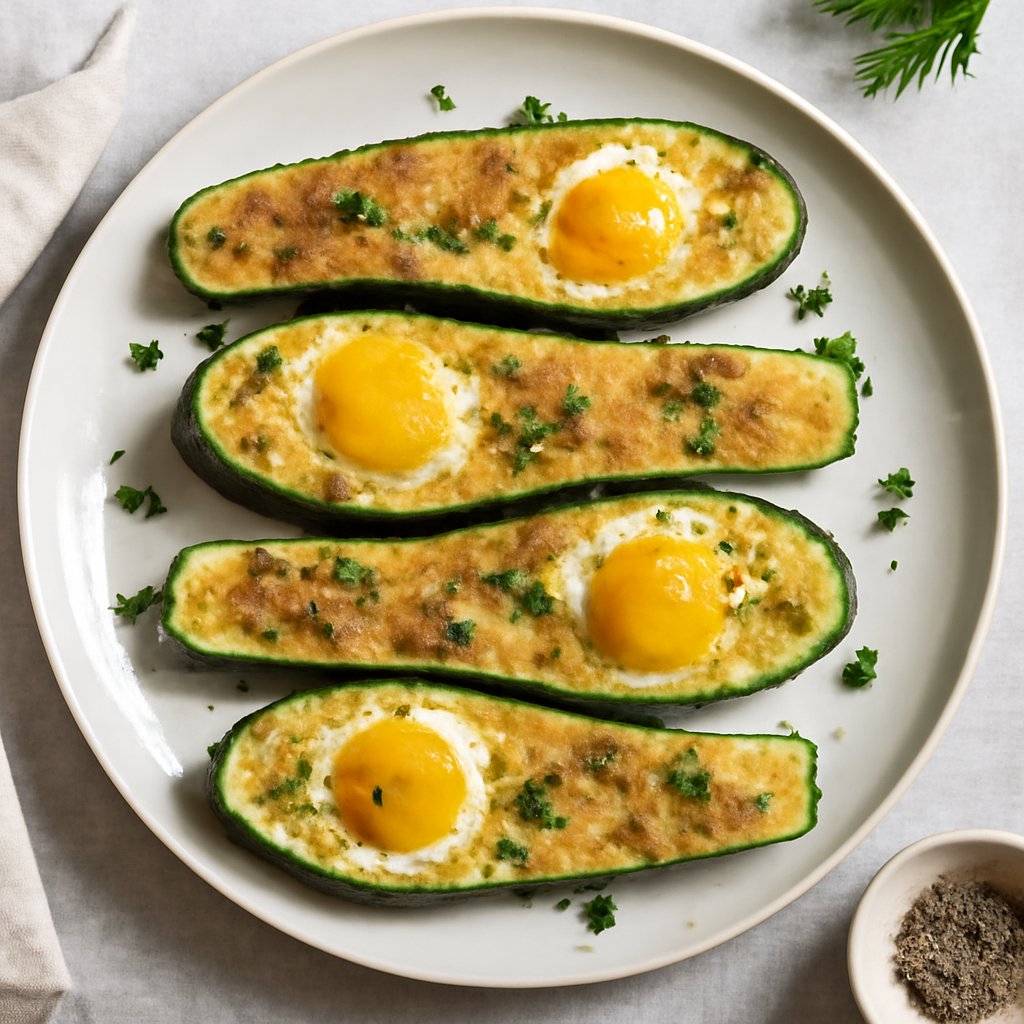 Zucchine ripiene di uova