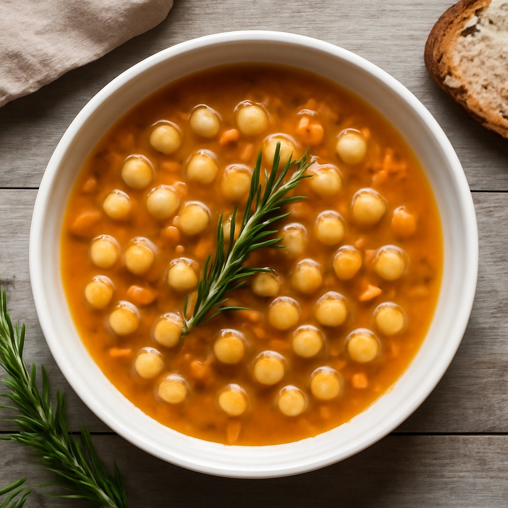 Zuppa di ceci e rosmarino