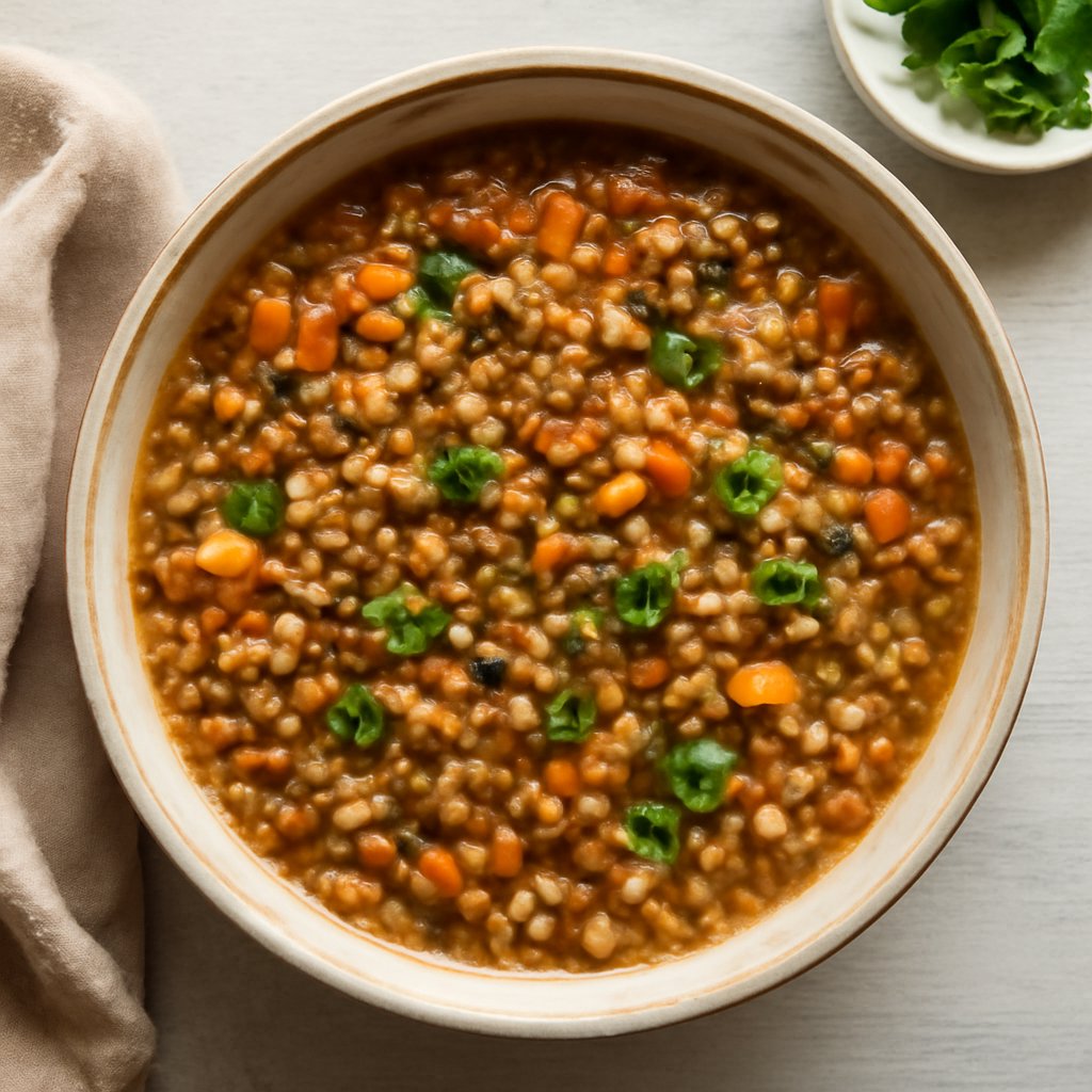 Zuppa di cereali e lenticchie a Cottura Lenta
