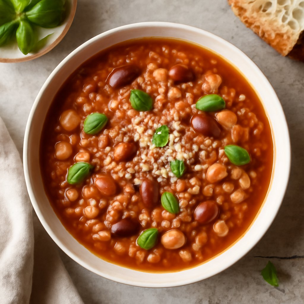 Zuppa di farro e fagioli