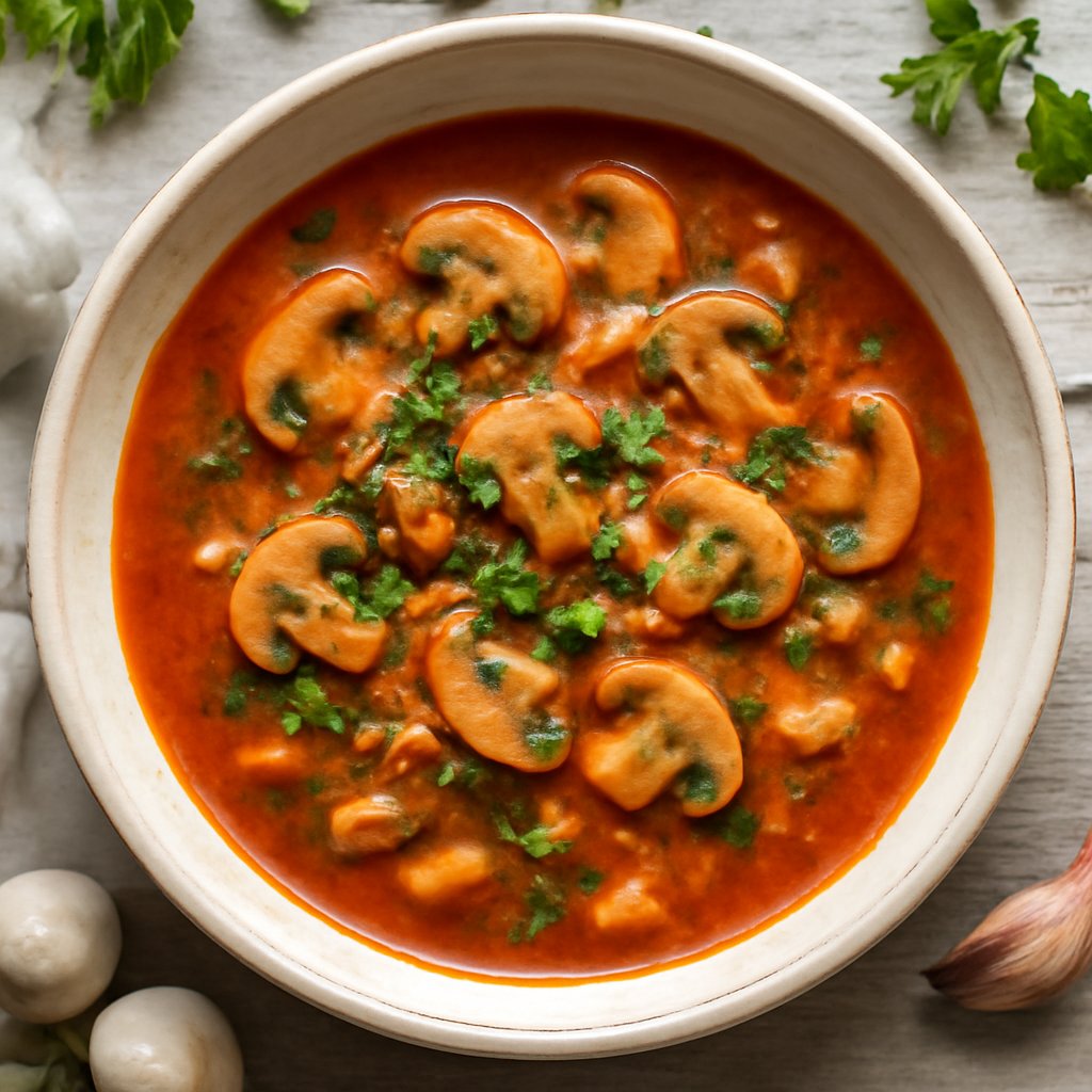 Zuppa di funghi e paprika