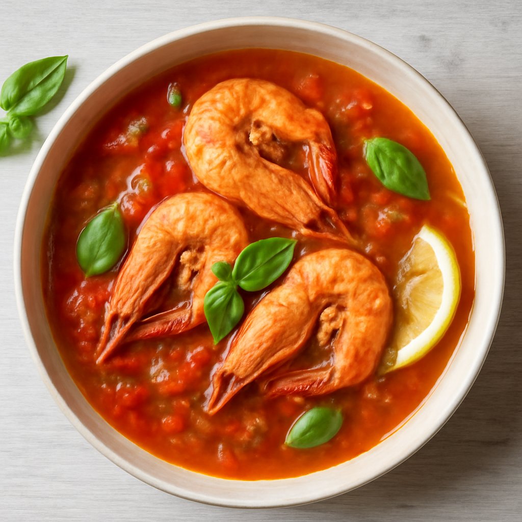 Zuppa di gamberi piccante