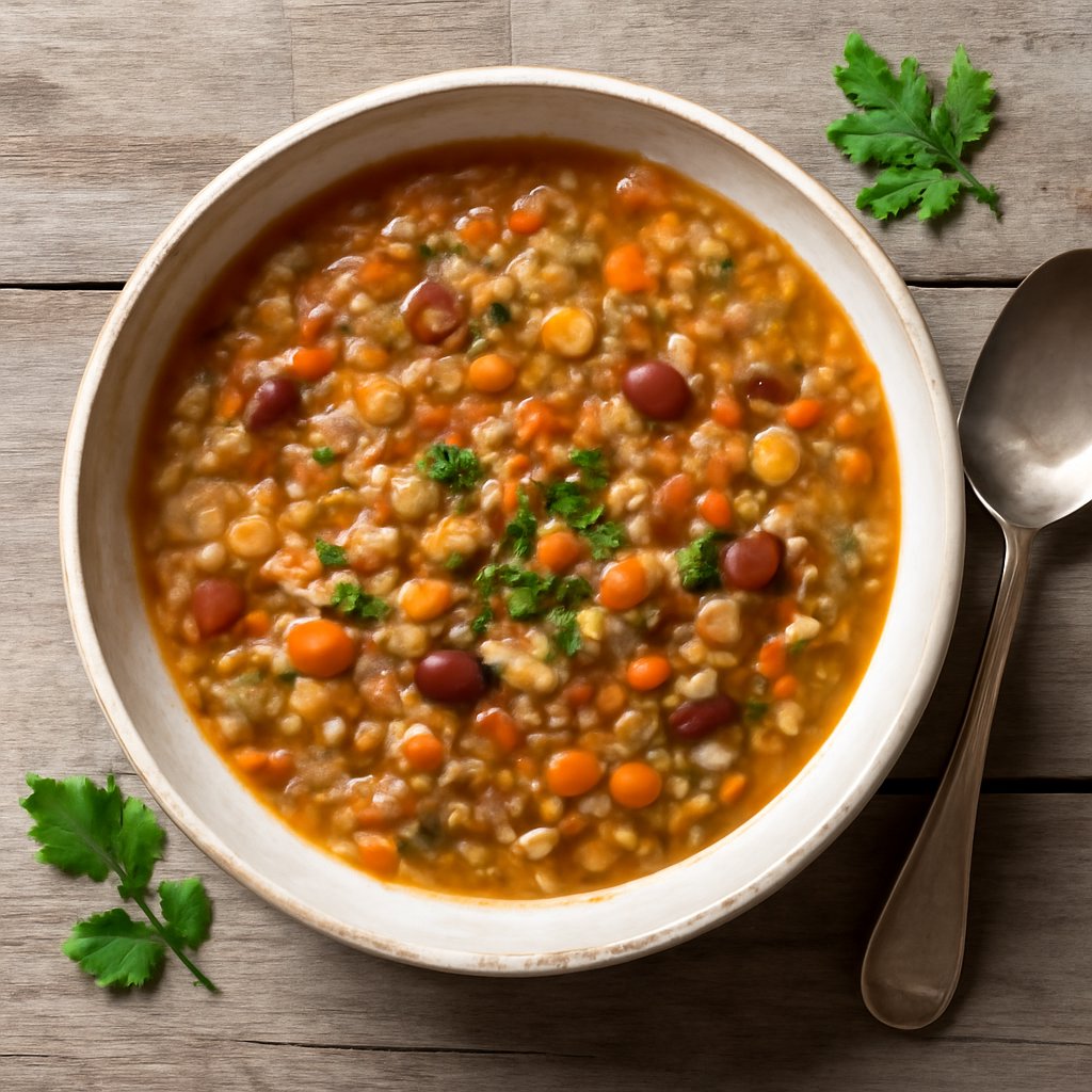 Zuppa di legumi e cereali