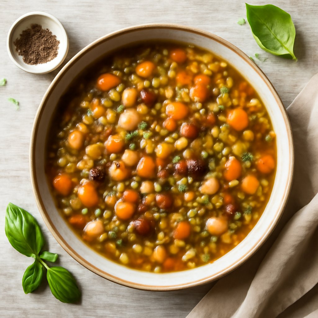 Zuppa di legumi vegetariana