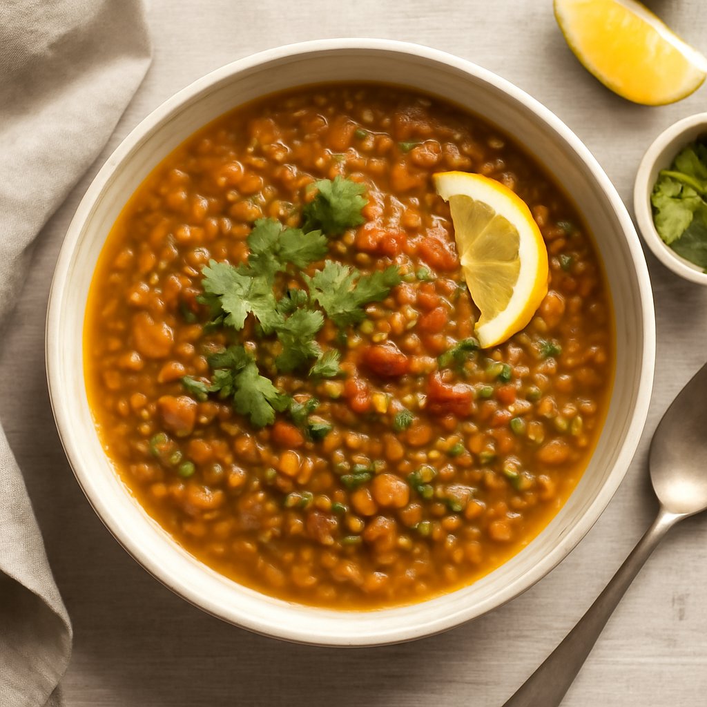 Zuppa di lenticchie speziata alla marocchina (robot da cucina Friend)