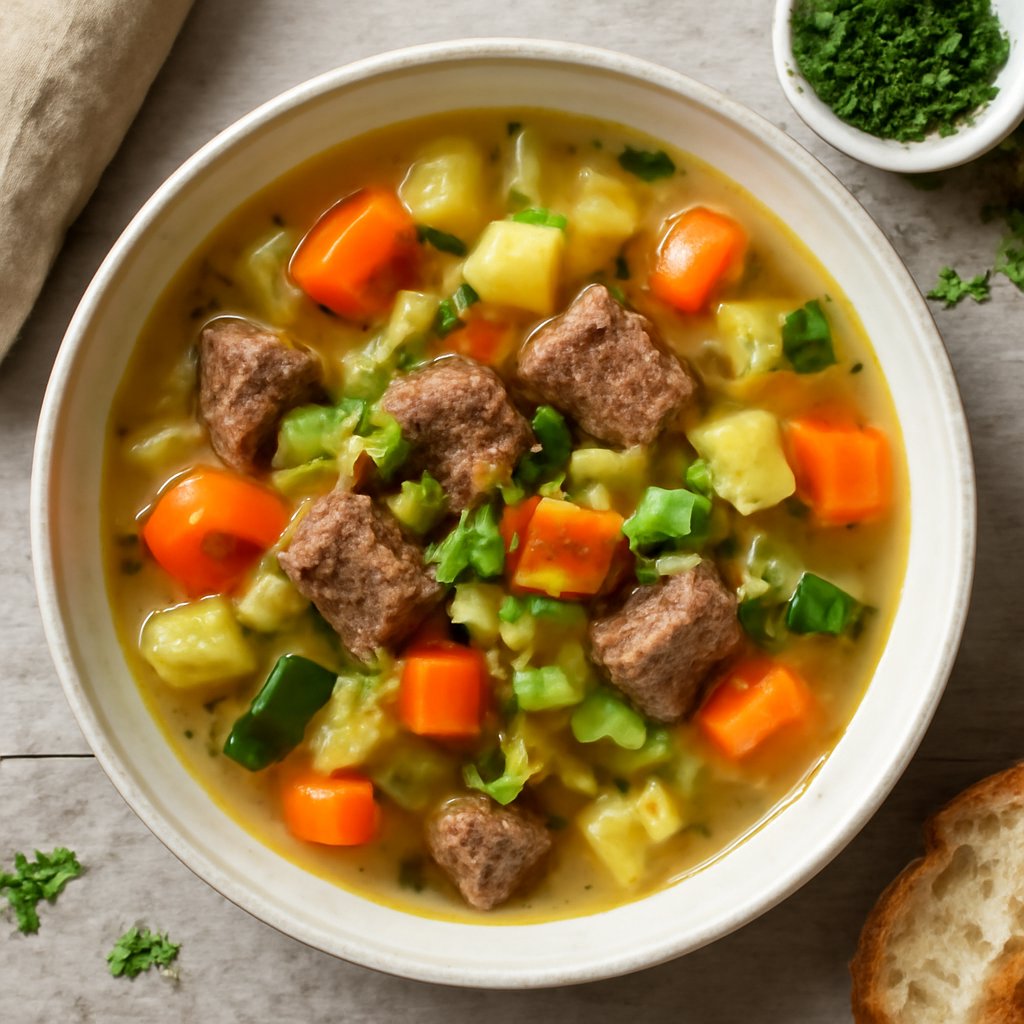 Zuppa di manzo con verdure