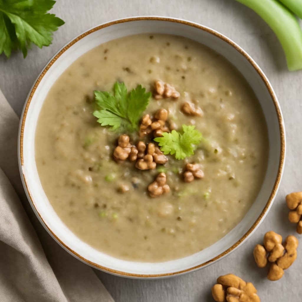 Zuppa di noci e sedano