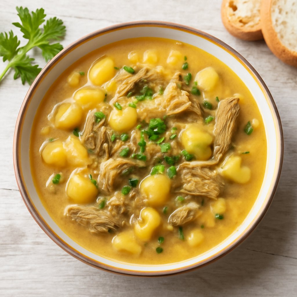 Zuppa di patate e carciofi