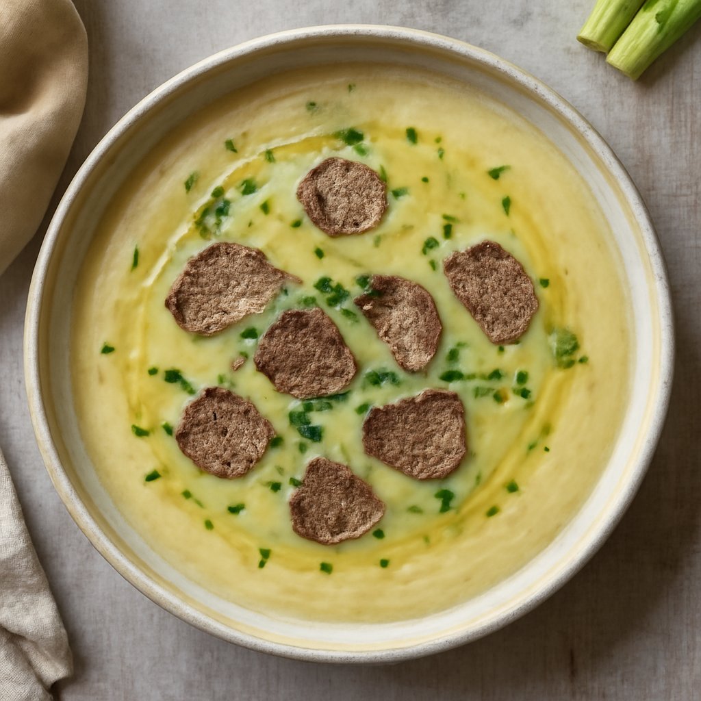 Zuppa di patate e porri al tartufo (vegan)