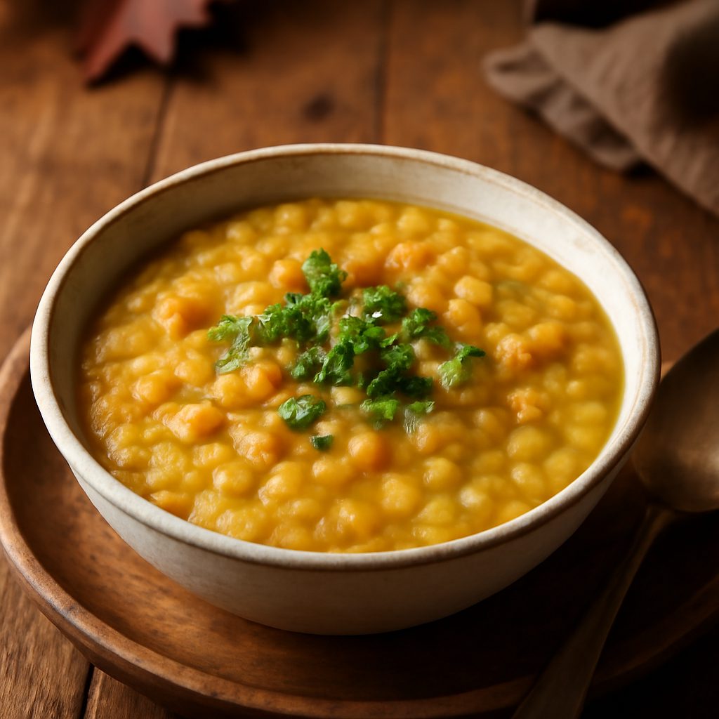 Zuppa di Piselli Gialli Canadese Light con Prosciutto