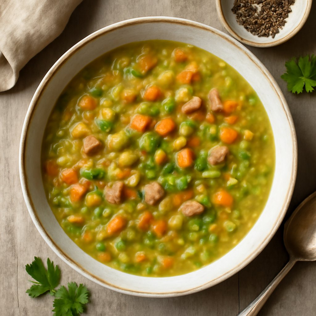 Zuppa di piselli spezzati