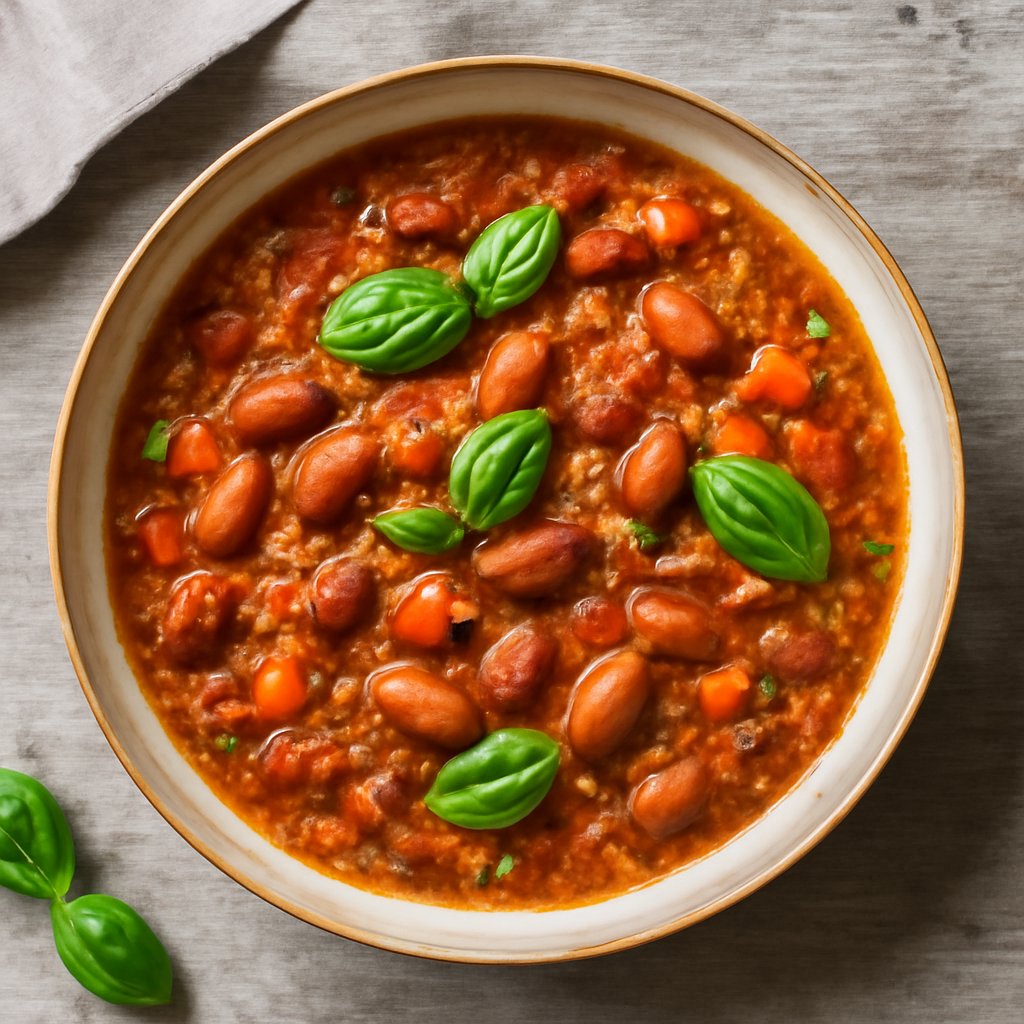 Zuppa di quinoa e fagioli borlotti