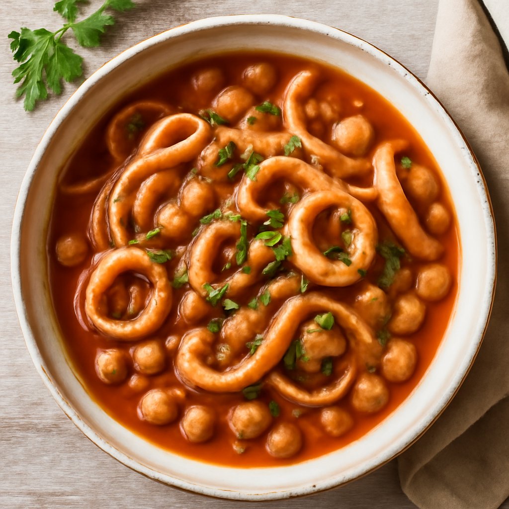 Zuppa di seppie e ceci a Cottura Lenta