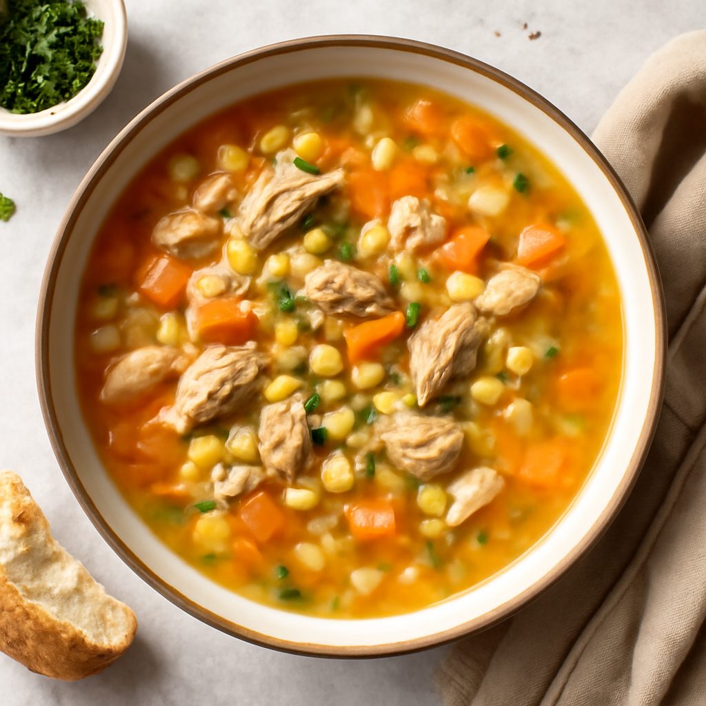 Zuppa di tacchino e mais