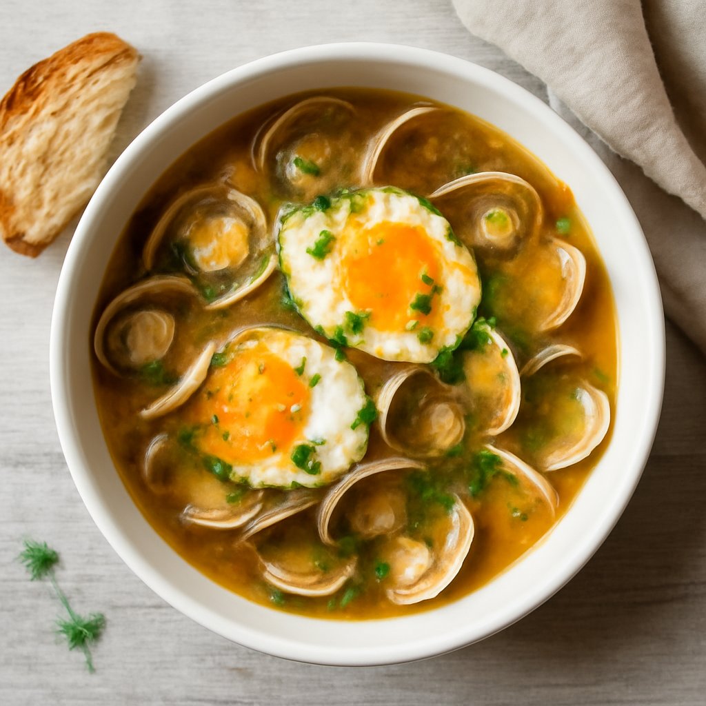 Zuppa di vongole e uova