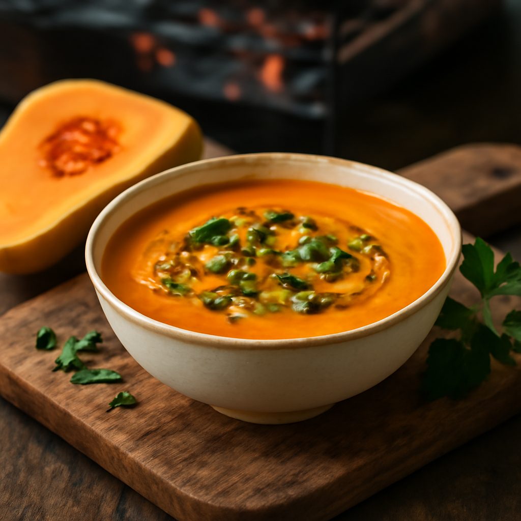 Zuppa di Zucca Butternut Light con Pollo - Ricetta Sudafricana