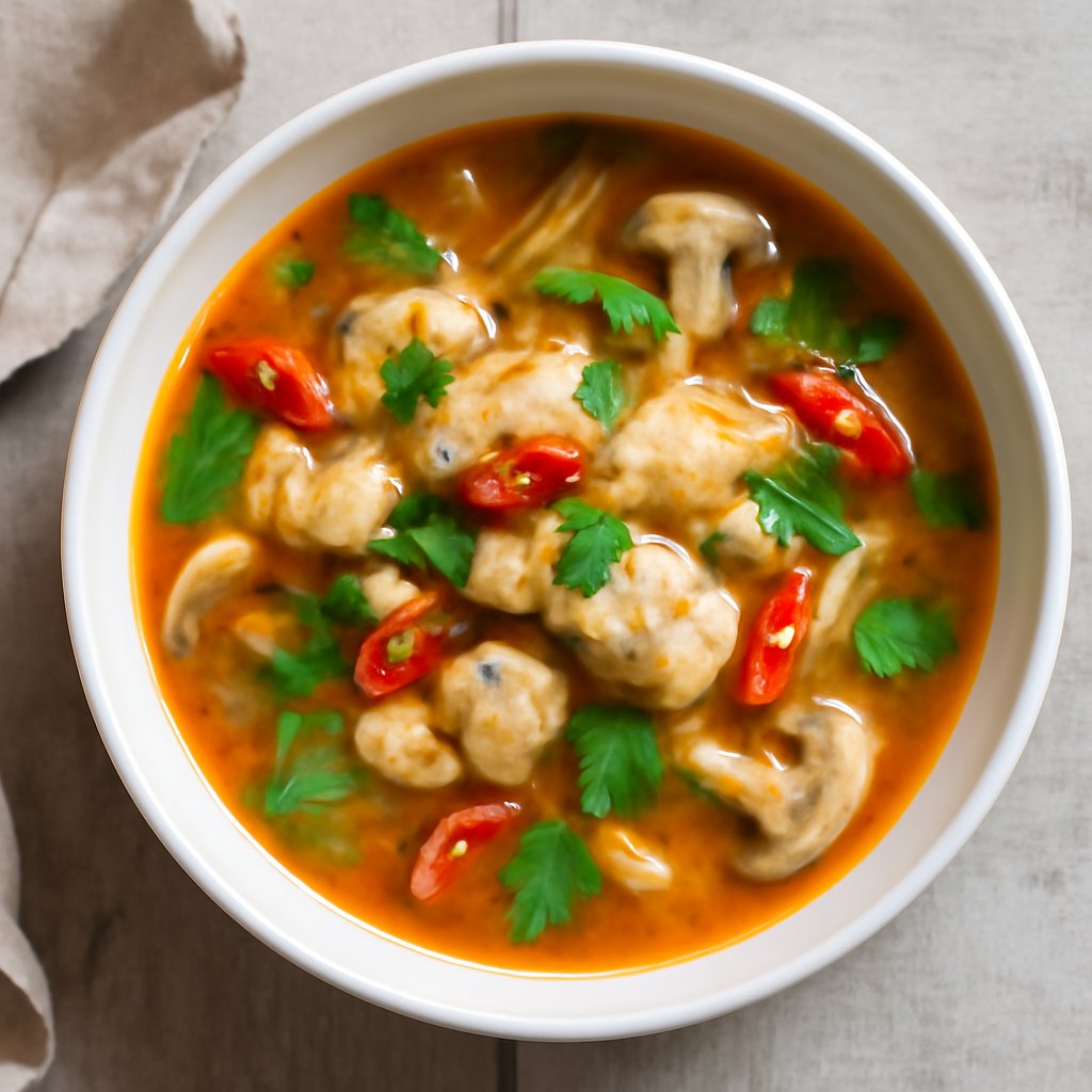 Zuppa Thai piccante di pesce
