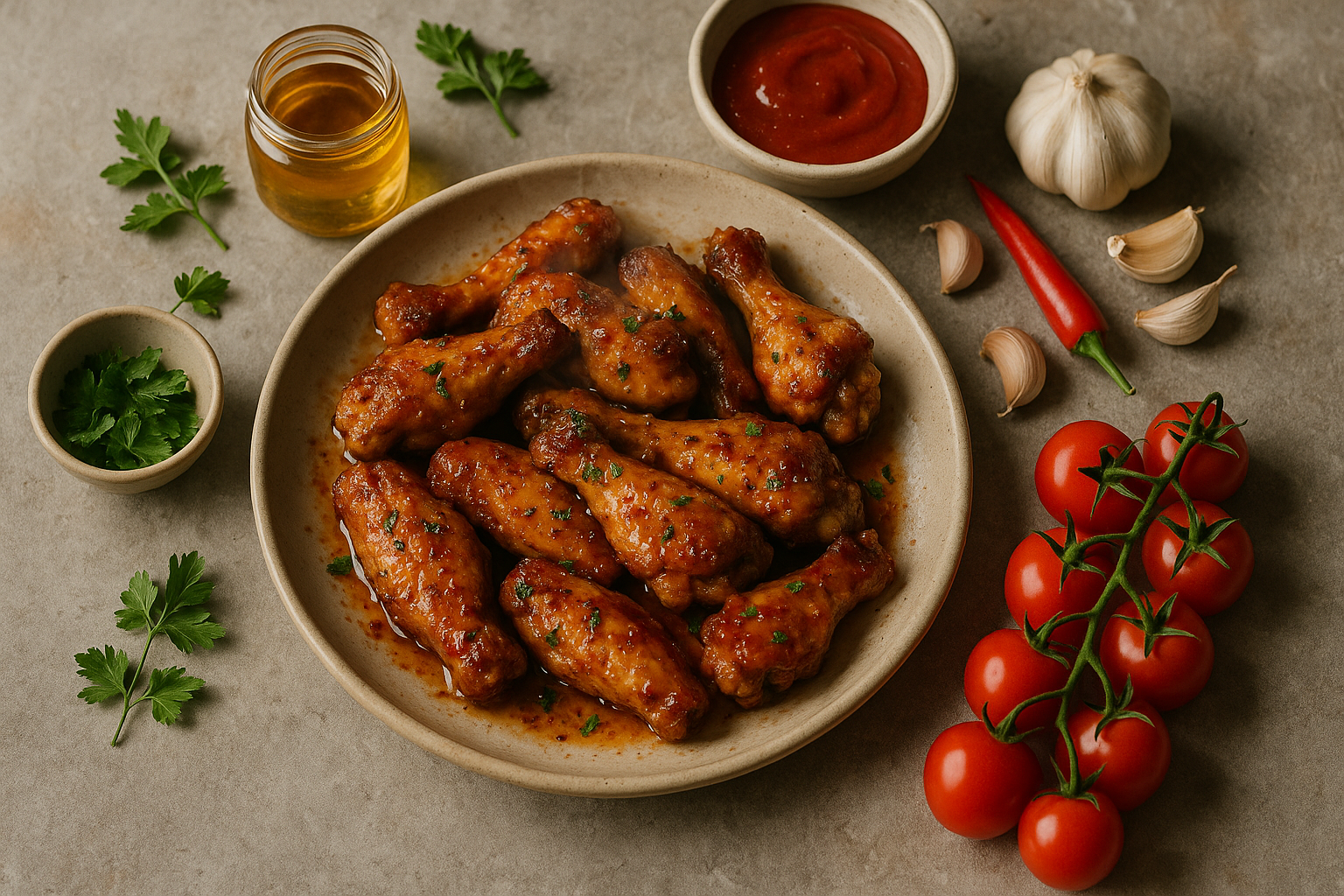 Alette di Pollo al Miele Piccante