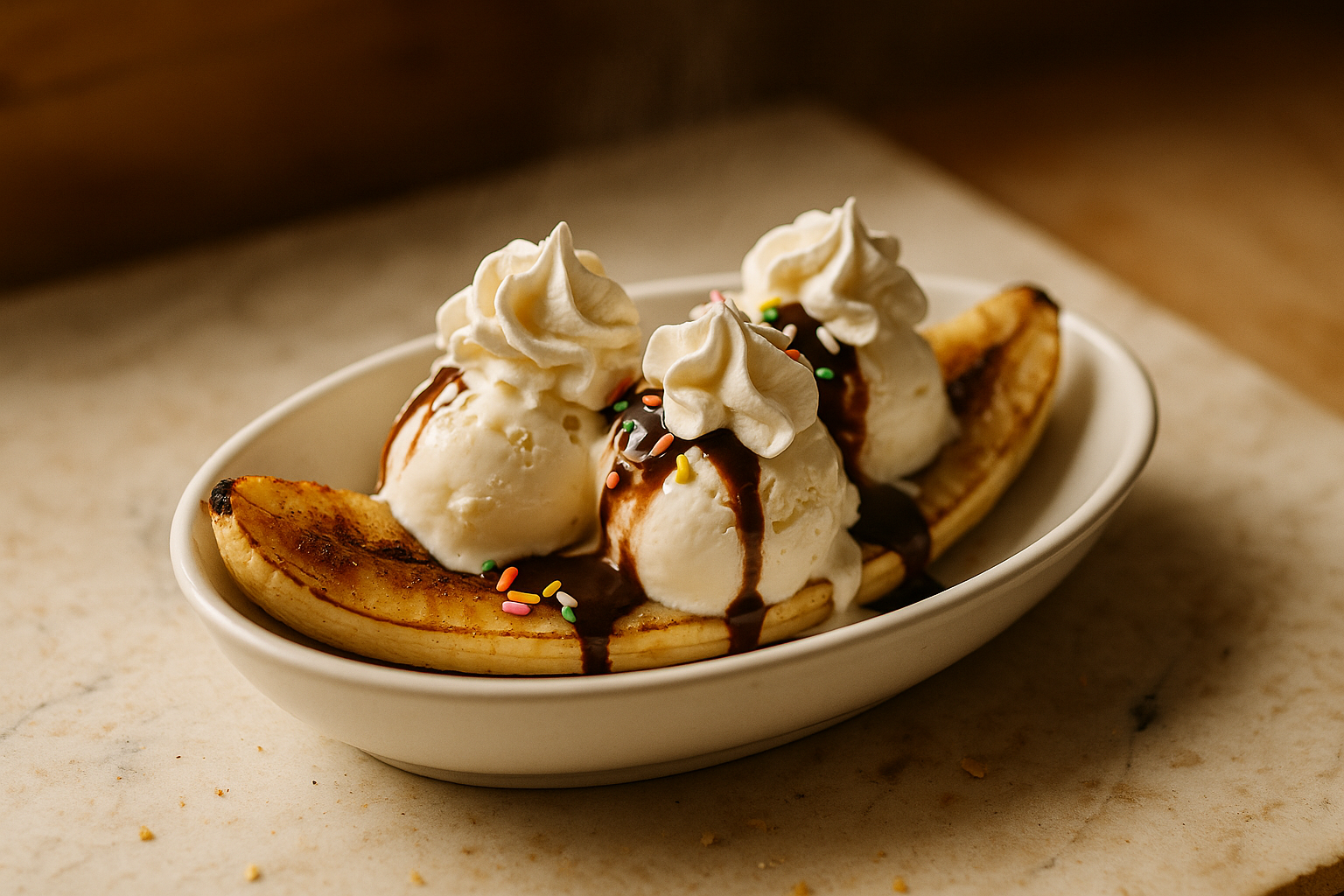 Banana Split in Friggitrice ad Aria