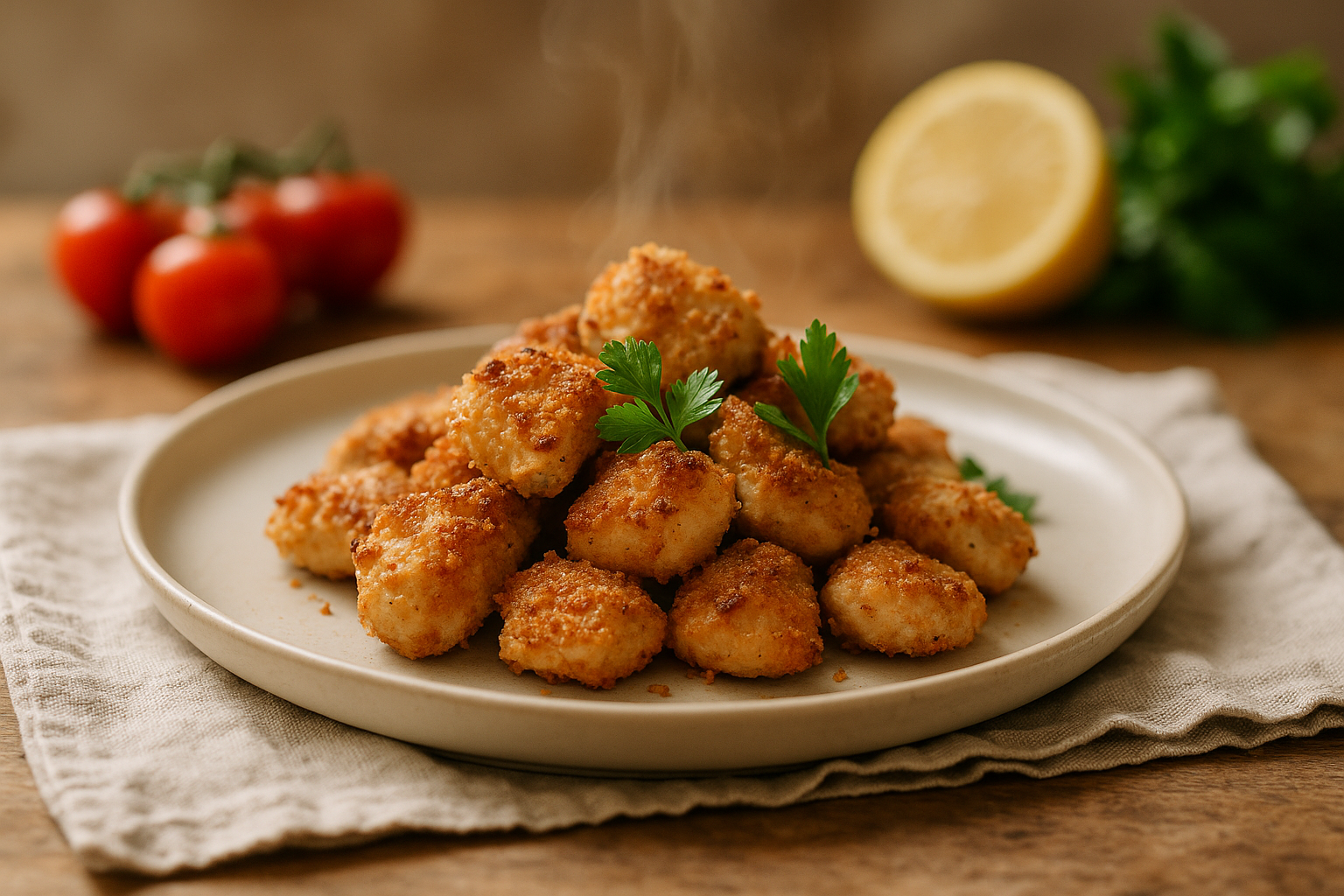 Bocconcini di Pollo Croccanti alla Farina di Mandorle