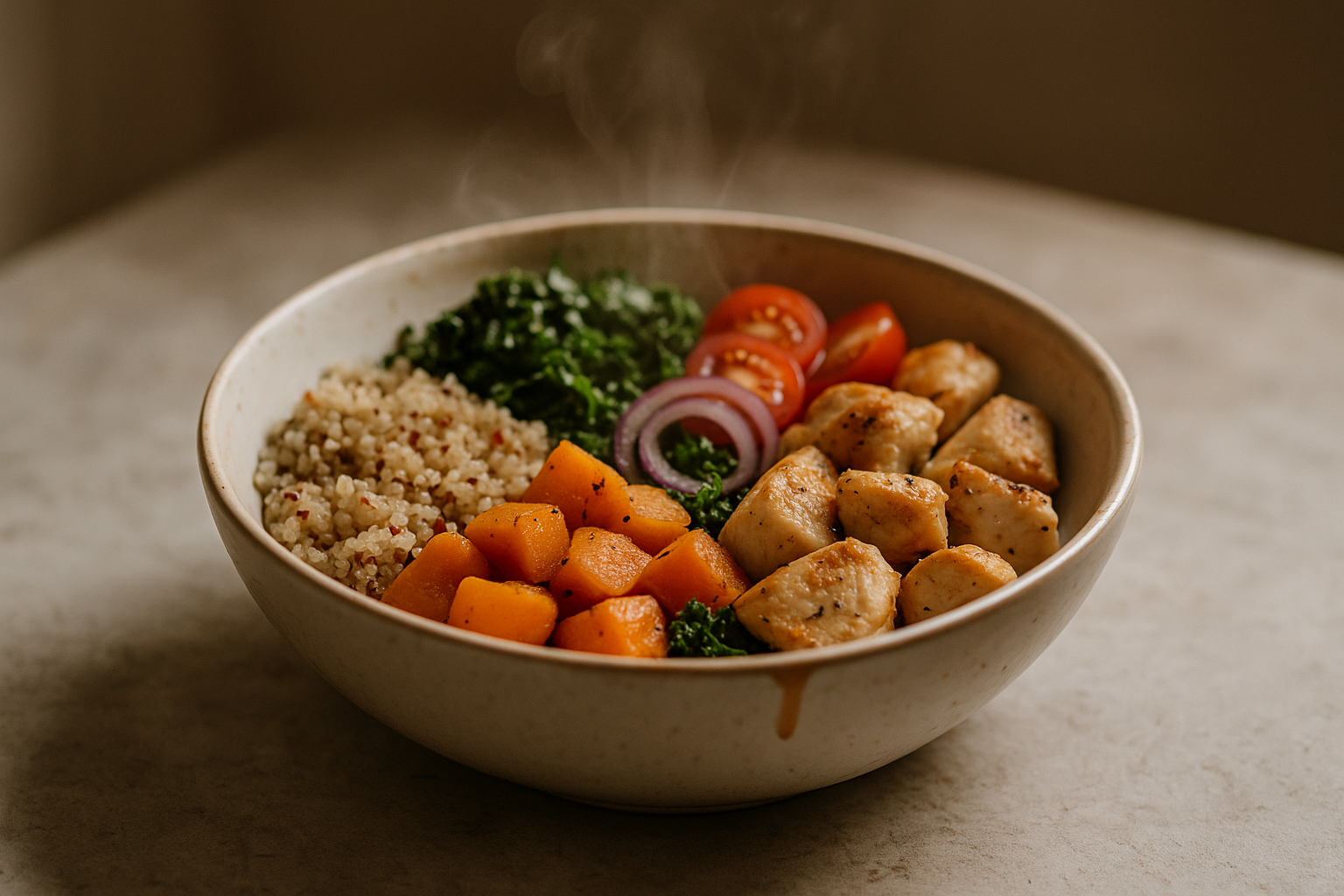 Bowl Autunnale con Pollo e Quinoa
