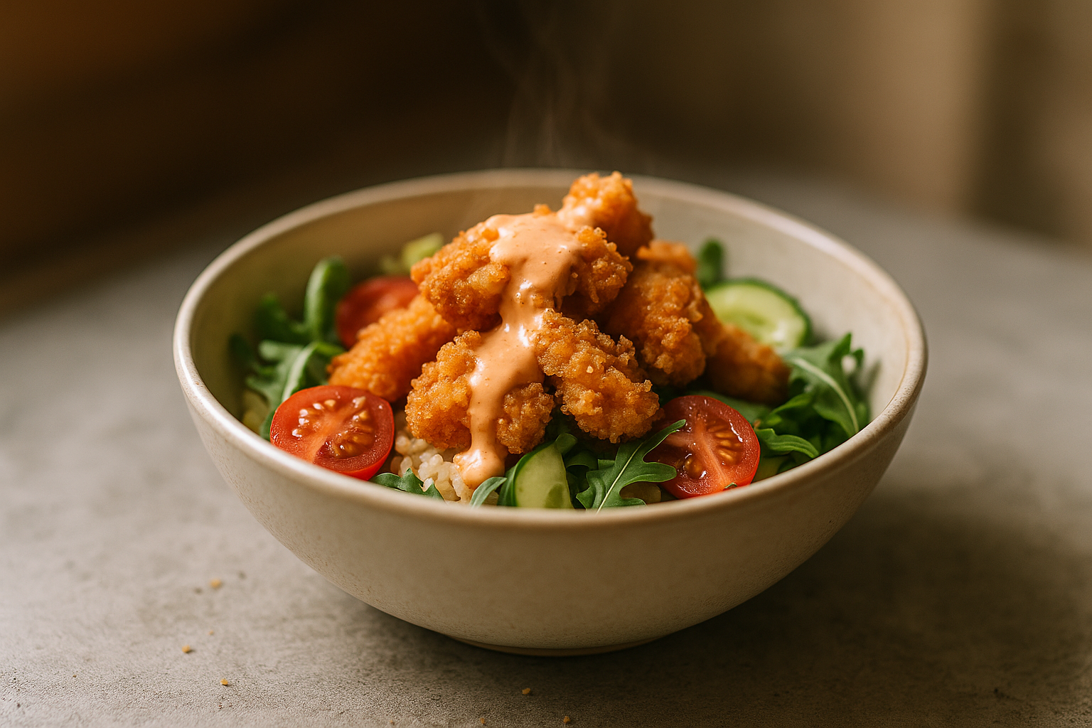 Bowl di Pollo Croccante Salsa Bang Bang