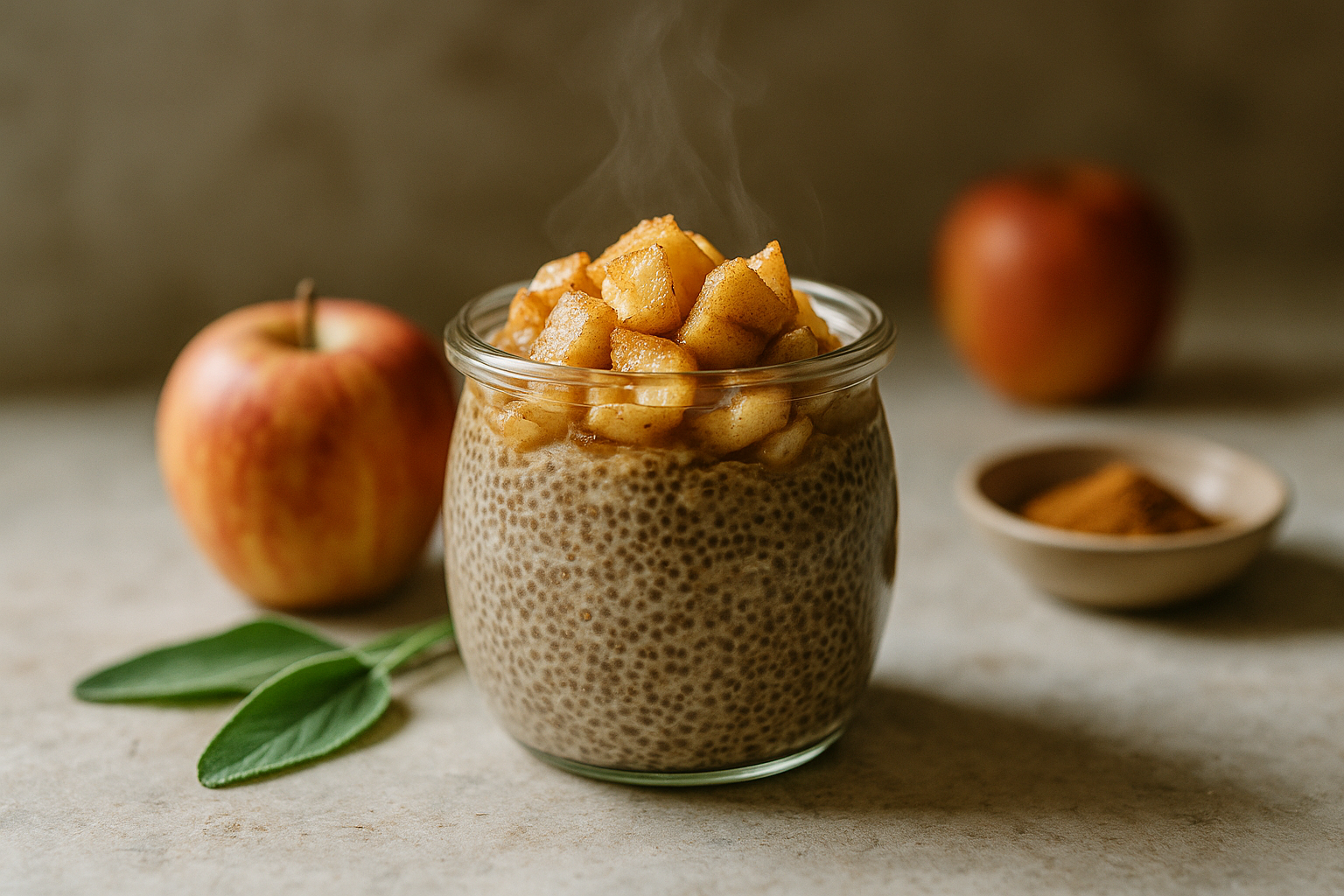Chia Pudding Tipo Torta di Mele