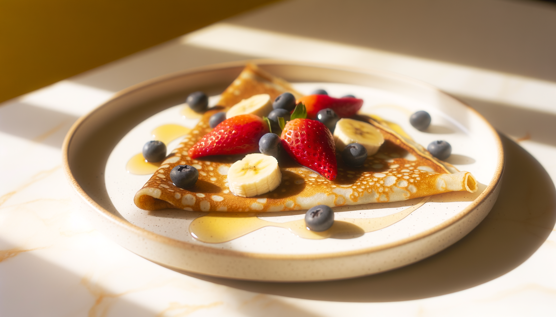 Crepes Integrali con Frutta e Miele